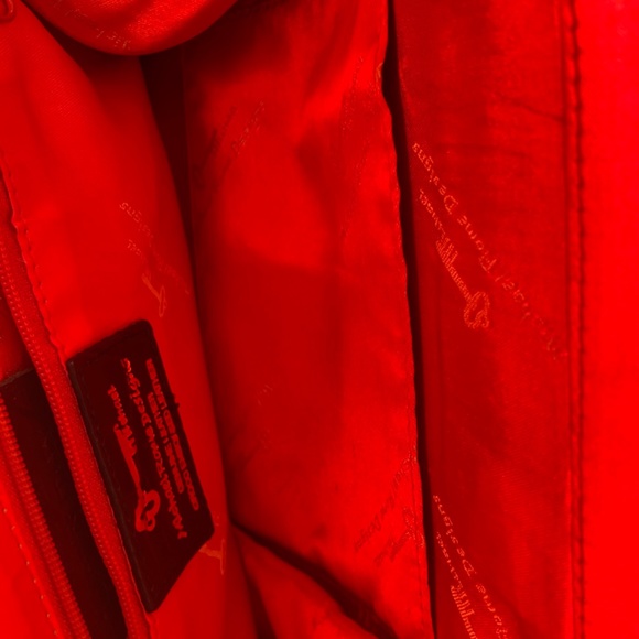 Pristine Michael Rovi Italian crocco embossed leather satchel - Picture 8 of 16